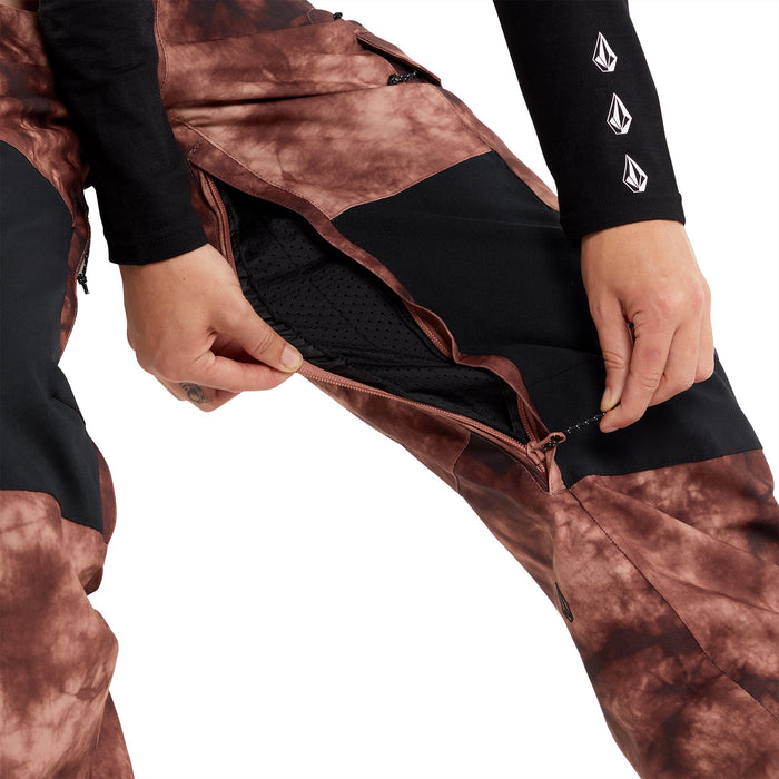 Volcom Creston 3D Stretch Bib Pants - Women's Pink Salt Wash