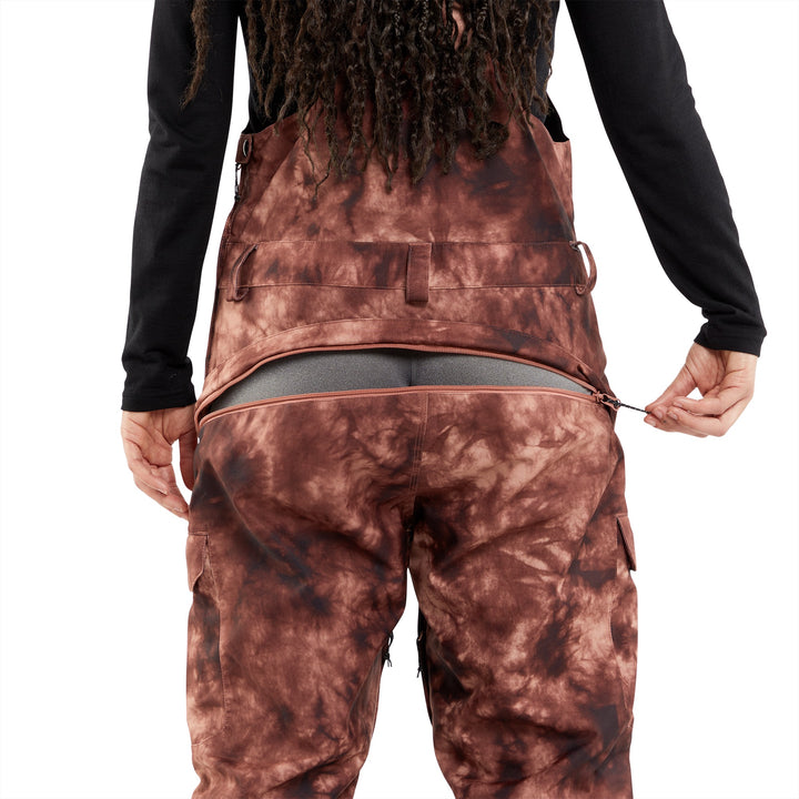 Volcom Creston 3D Stretch Bib Pants - Women's Pink Salt Wash