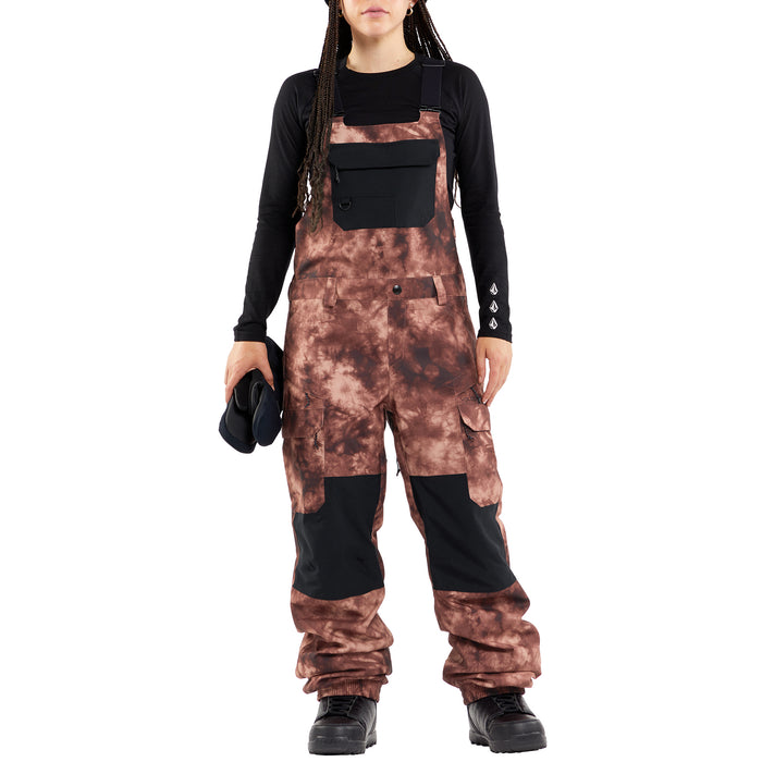 Volcom Creston 3D Stretch Bib Pants - Women's Pink Salt Wash