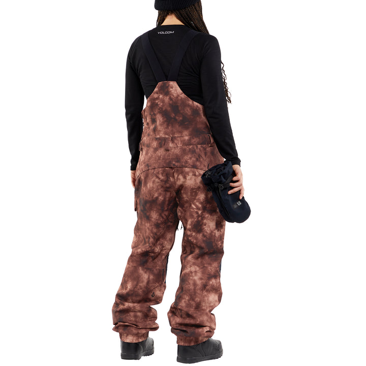 Volcom Creston 3D Stretch Bib Pants - Women's Pink Salt Wash