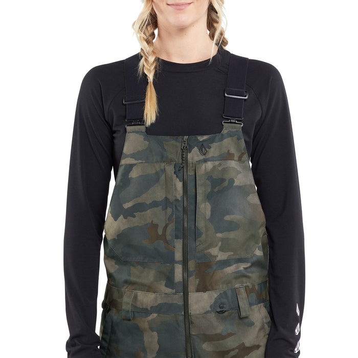 Volcom Swift Bib Overalls - Women's Cloudwash Camo