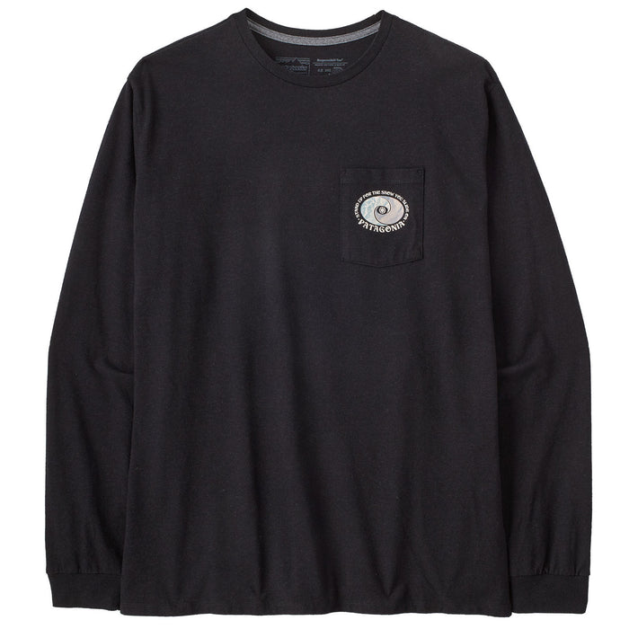 Patagonia Long-Sleeve Snowstitcher Pocket Responsibili T-Shirt - Men's Ink Black