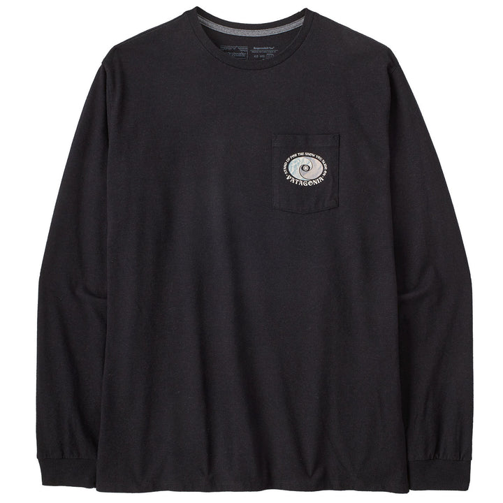 Patagonia Long-Sleeve Snowstitcher Pocket Responsibili T-Shirt - Men's Ink Black