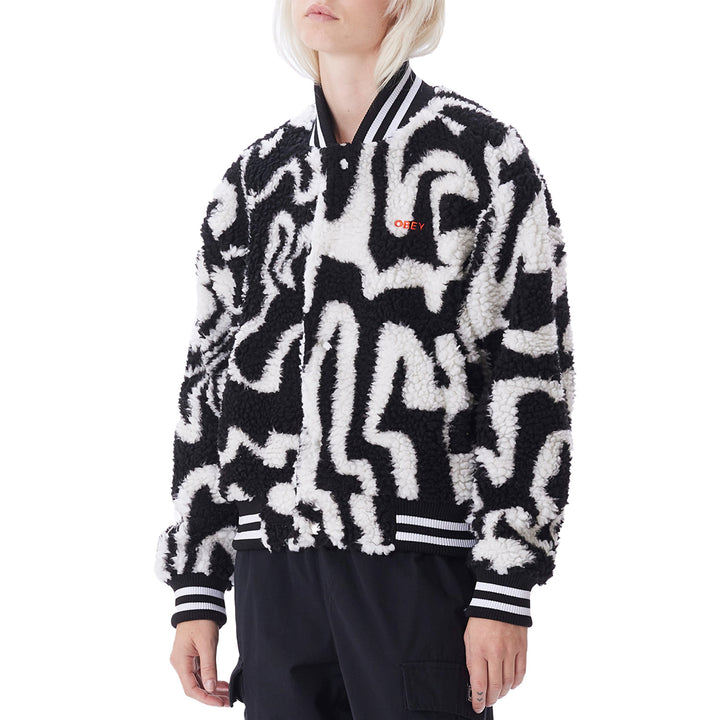 Obey Clothing Mazy Varsity Jacket - Women's Black Multi