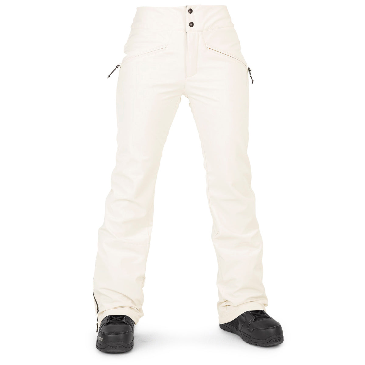 Volcom Battle Stretch High Rise Pants - Women's Moonbeam