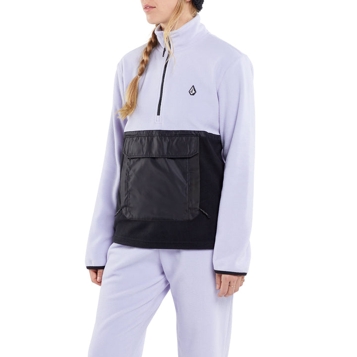 Volcom Polar 1/2 Zip Fleece - Women's Lilac Ash