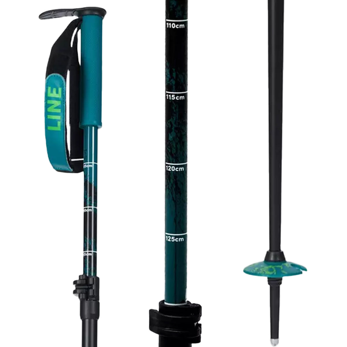 Line Skis Paintbrush Adjustable Ski Poles 2024 Black/Green
