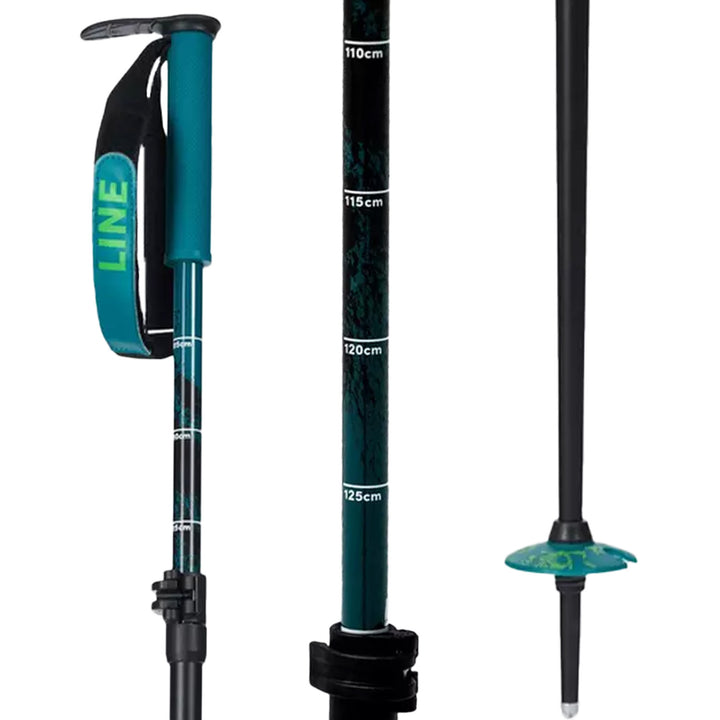 Line Skis Paintbrush Adjustable Ski Poles 2024 Black/Green