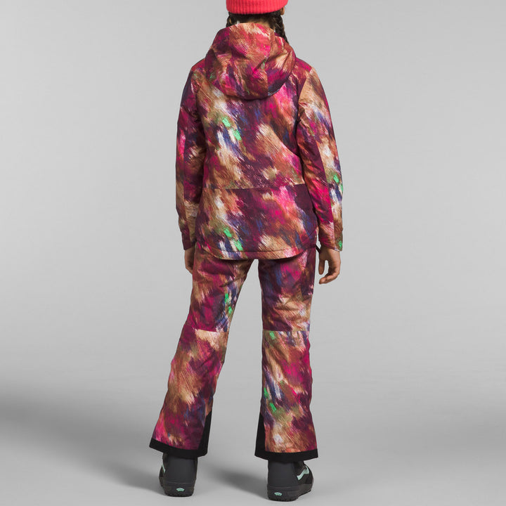 The North Face Freedom Insulated Jacket - Girls' Boysenberry Paint Lightening Small Print