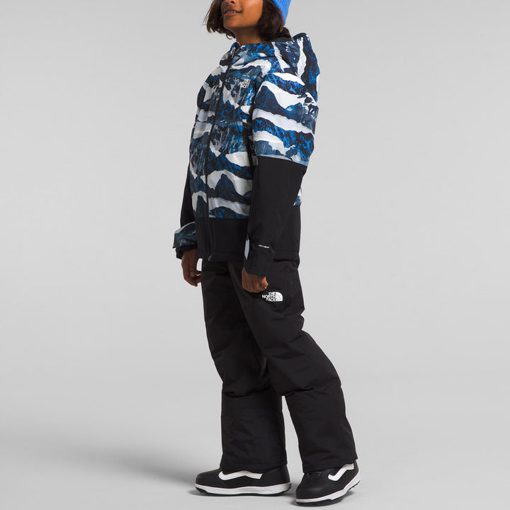 The North Face Freedom Insulated Jacket - Boys' Optic Blue Mountain/Traverse Print