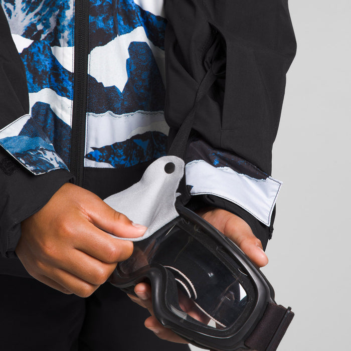 The North Face Freedom Insulated Jacket - Boys' Optic Blue Mountain/Traverse Print