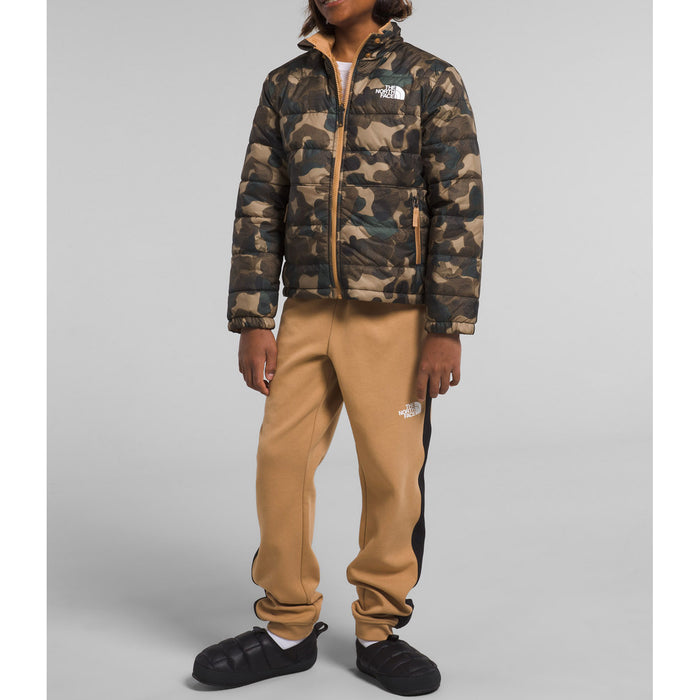 The North Face Reversible Mt Chimbo Full Zip Hooded Jacket - Boys' Utility Brown Camo