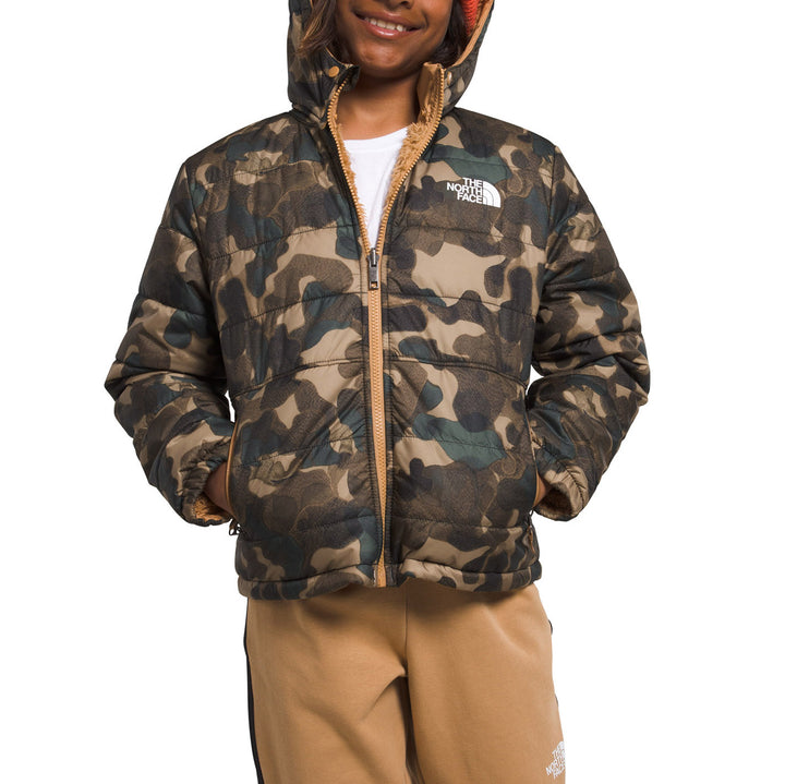 The North Face Reversible Mt Chimbo Full Zip Hooded Jacket - Boys' Utility Brown Camo