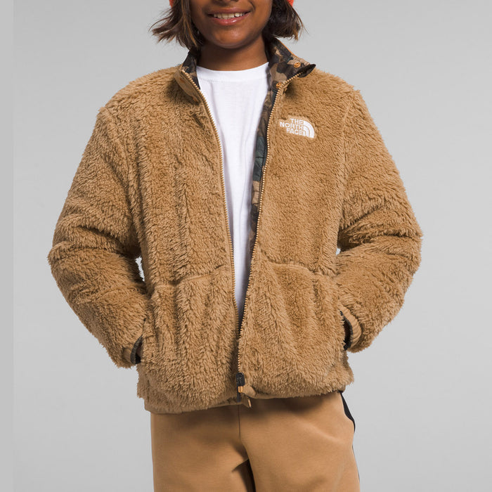 The North Face Reversible Mt Chimbo Full Zip Hooded Jacket - Boys' Utility Brown Camo