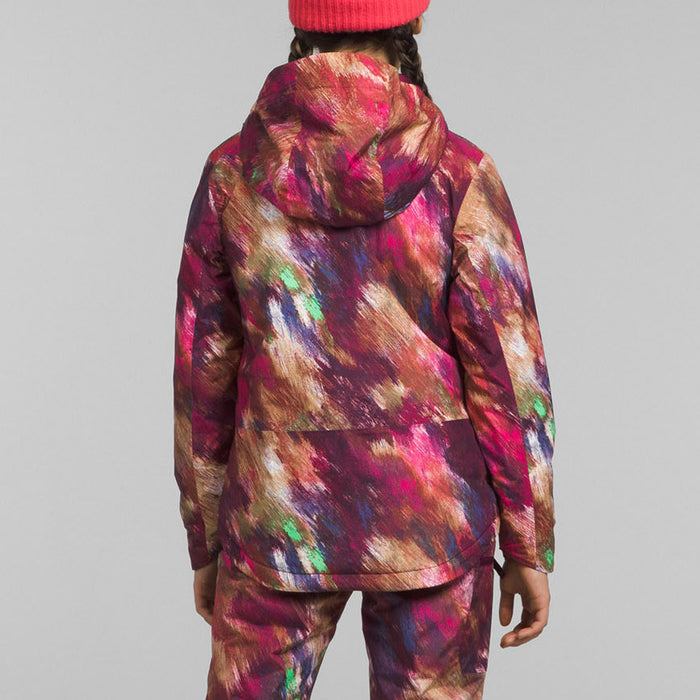 The North Face Freedom Insulated Jacket - Girls' Boysenberry Paint Lightening Small Print