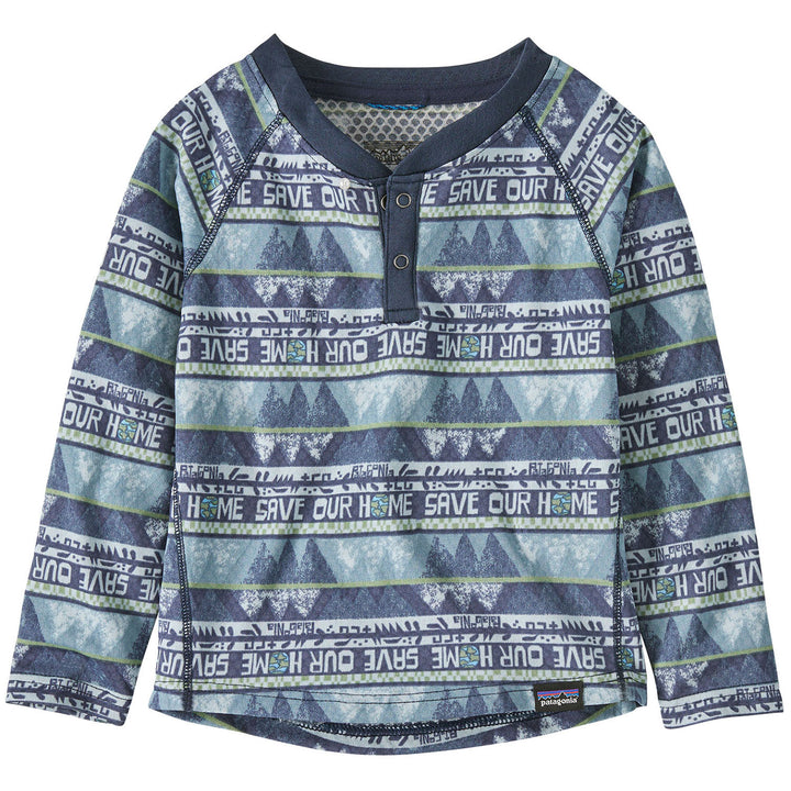Patagonia Capilene Midweight Henley - Infants' Home/Dolomite Blue