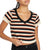 Volcom Cheeky Bird Short-Sleeve Sweater - Women's Black Combo