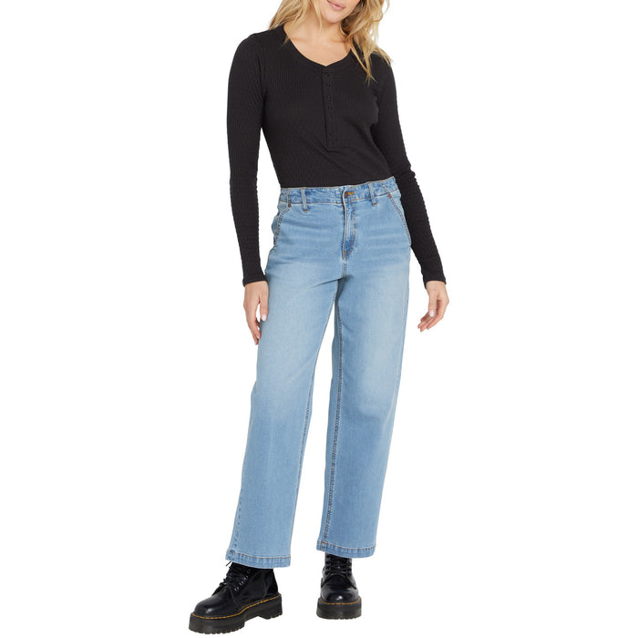 Volcom 1991 Stone Low Rise Pants - Women's Blue Drift