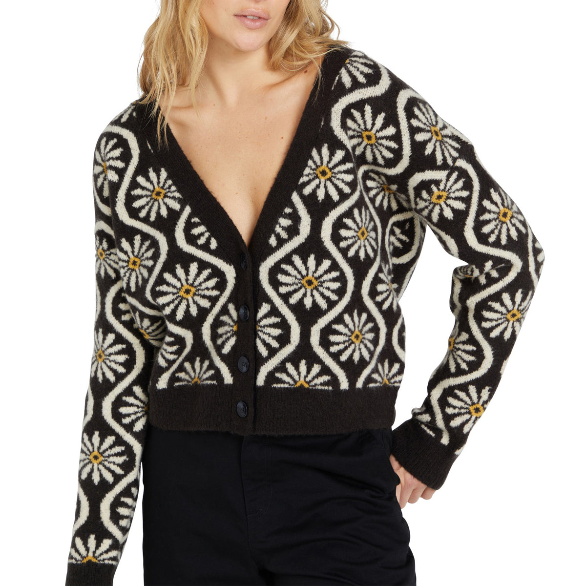 Volcom Daizy Lady Cardigan - Women's Vintage Black