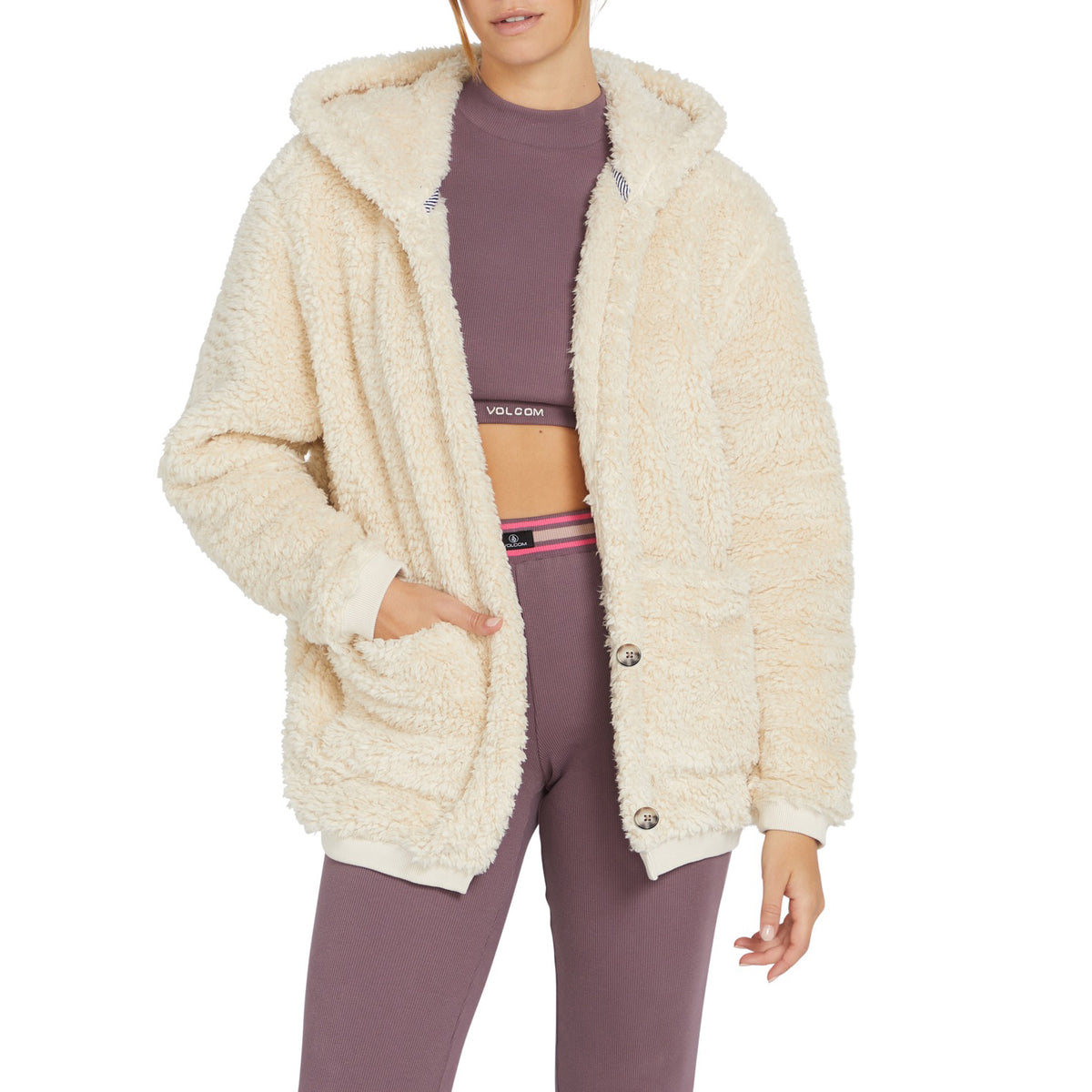 Volcom Fyresyde Body Wrap Cardigan - Women's Cloud
