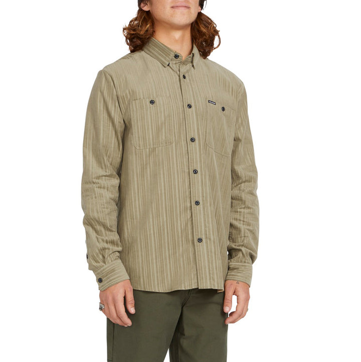 Volcom ENT Fat Tony Woven Long-Sleeve Shirt - Men's Khaki