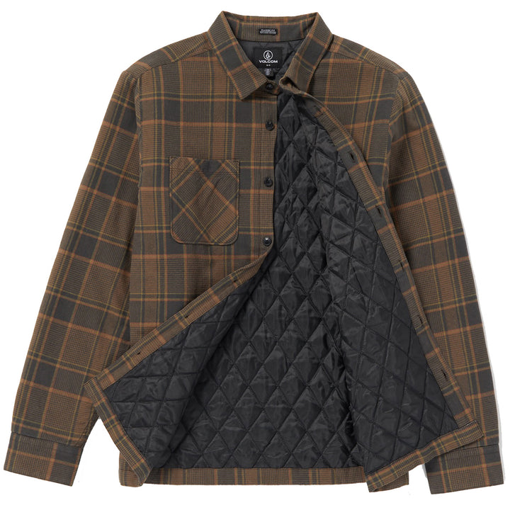 Volcom Brickstone Lined Long-Sleeve Flannel - Men's Mud