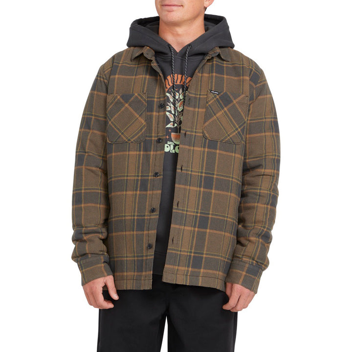 Volcom Brickstone Lined Long-Sleeve Flannel - Men's Mud