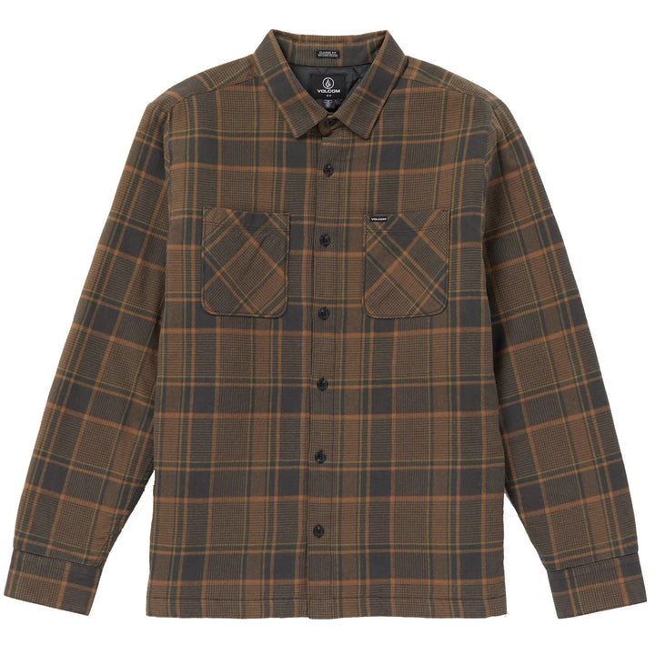 Volcom Brickstone Lined Long-Sleeve Flannel - Men's Mud