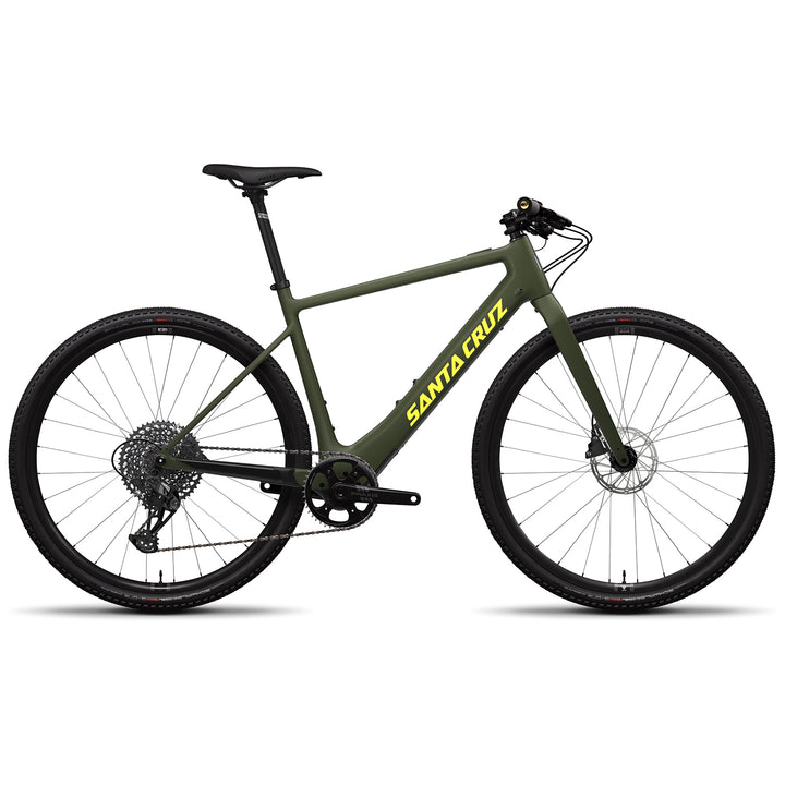 Santa Cruz Skitch CC Apex Flat Bar 700C Complete eBike 2024 Matte Olive Green