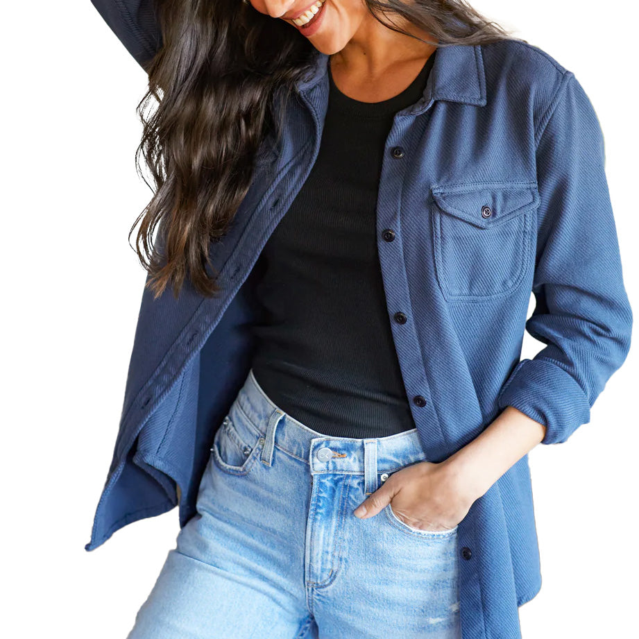 Outerknown Chroma Blanket Shirt - Women's Marine