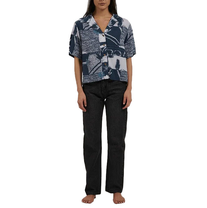 Thrills Alchemy Bowling Shirt - Women's New Teal