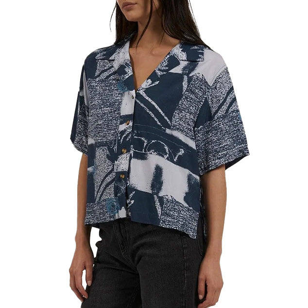 Thrills Alchemy Bowling Shirt - Women's New Teal