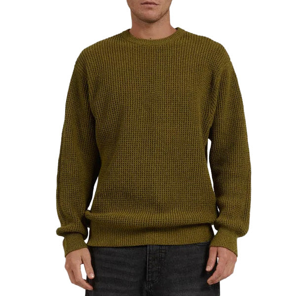 Thrills Reaction Crew Knit Sweater - Men's Antique Moss