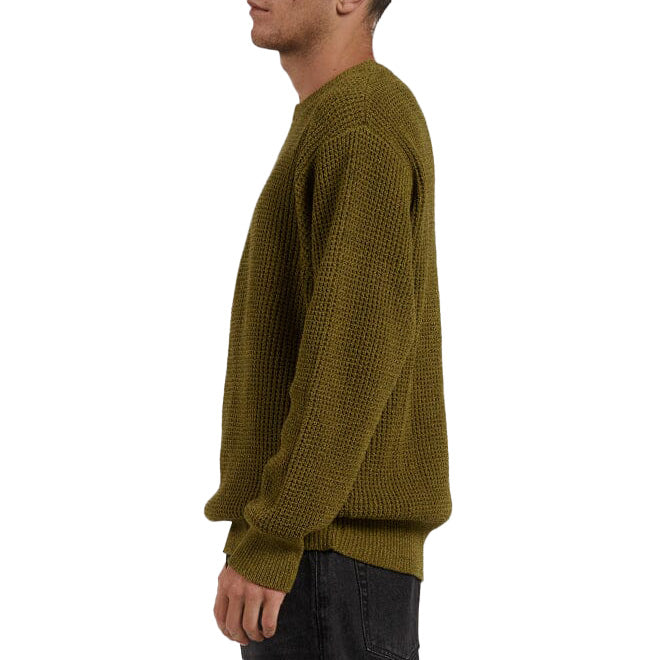Thrills Reaction Crew Knit Sweater - Men's Antique Moss