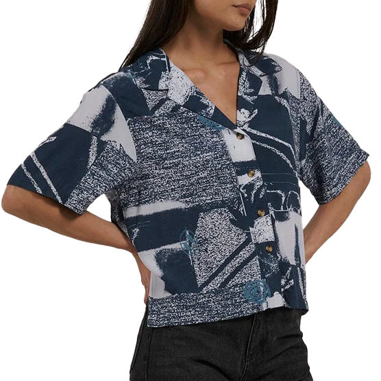 Thrills Alchemy Bowling Shirt - Women's New Teal