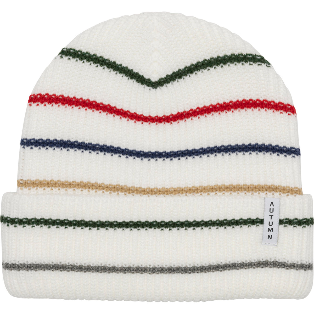 Autumn Multi Stripe Beanie - Kids' White