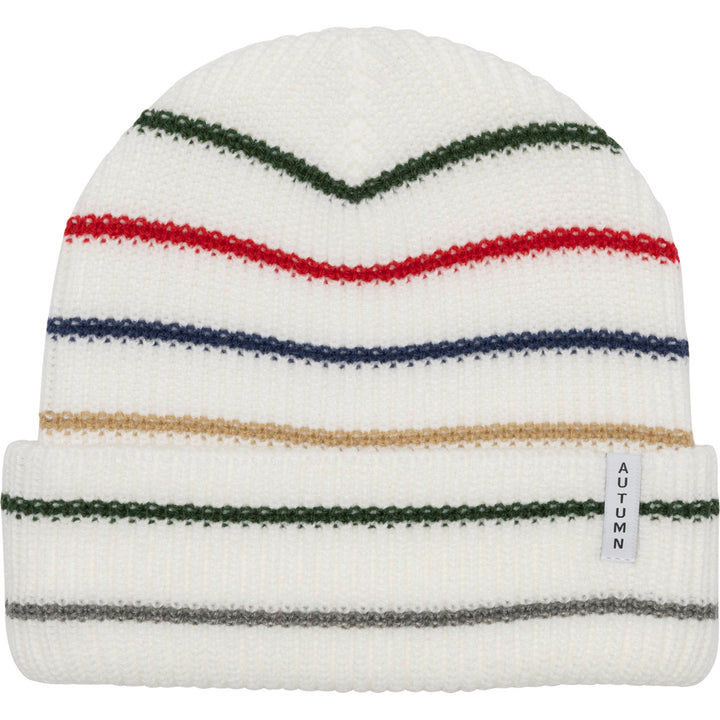 Autumn Multi Stripe Beanie - Kids' White