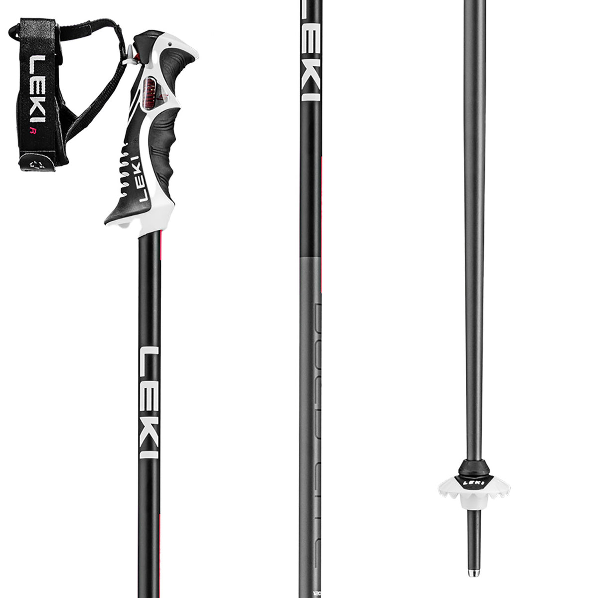 LEKI Bold Lite S Ski Poles Anthracite/Red