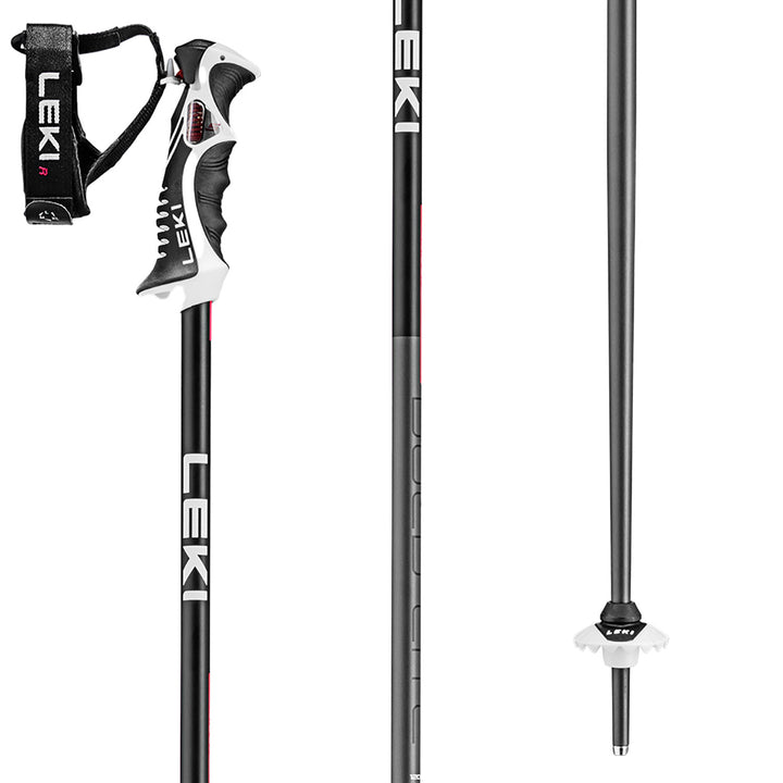 LEKI Bold Lite S Ski Poles Anthracite/Red