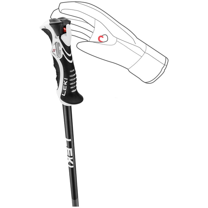LEKI Bold Lite S Ski Poles Anthracite/Red