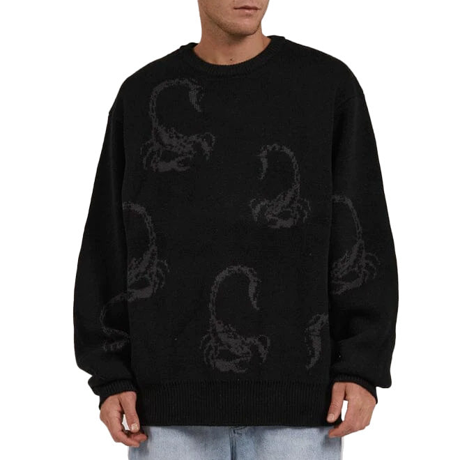 Thrills Doomed Crew Knit Sweater - Men's Black