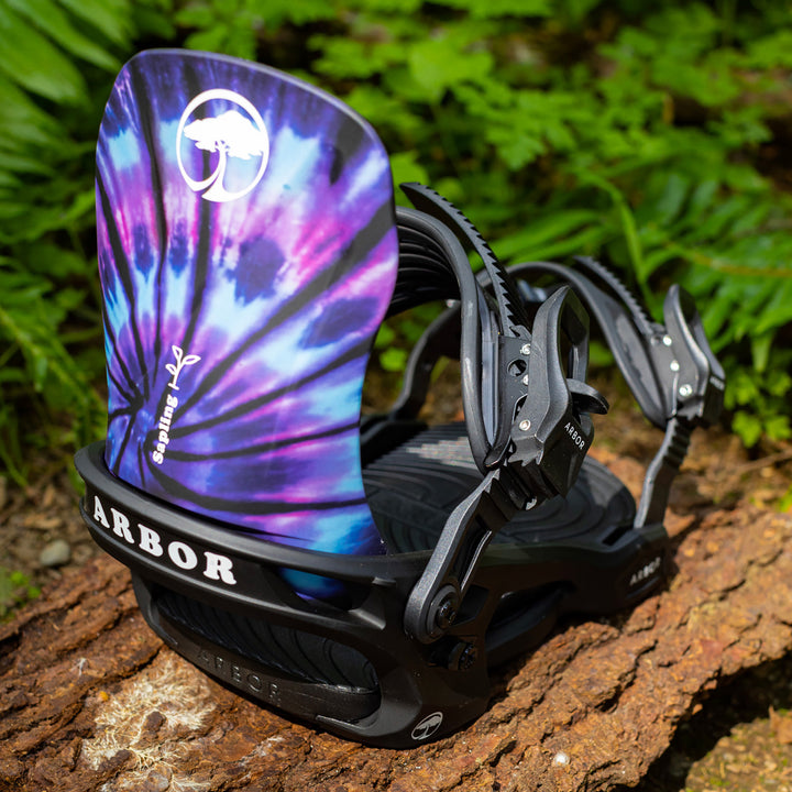 Arbor Sapling Snowboard Bindings - Kids' 2024 Tie-Dye