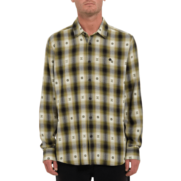 Volcom Skate Vitals Simon Bannerot Flannel - Men's Expedition Green
