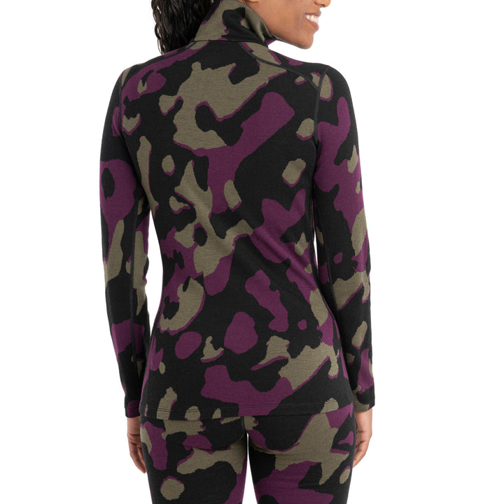 Icebreaker Merino 260 Vertex Long-Sleeve Half Zip Top - Women's Black/Loden/Nightshade