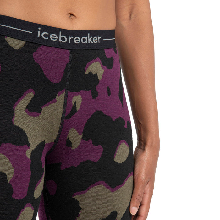 Icebreaker Merino 260 Vertex Leggings - Women's Black/Loden/Nightshade