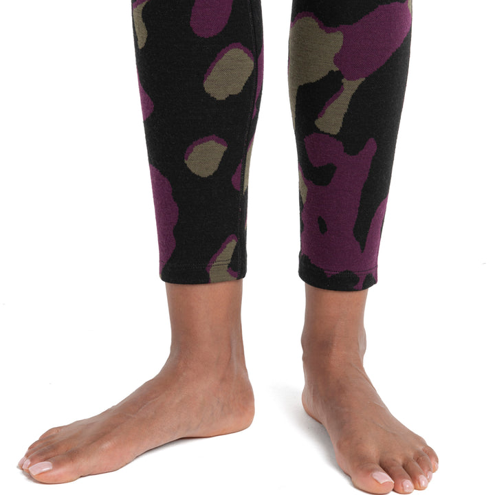 Icebreaker Merino 260 Vertex Leggings - Women's Black/Loden/Nightshade