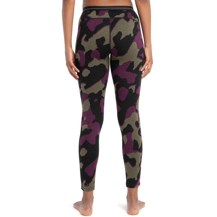 Icebreaker Merino 260 Vertex Leggings - Women's Black/Loden/Nightshade