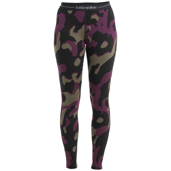 Icebreaker Merino 260 Vertex Leggings - Women's Black/Loden/Nightshade