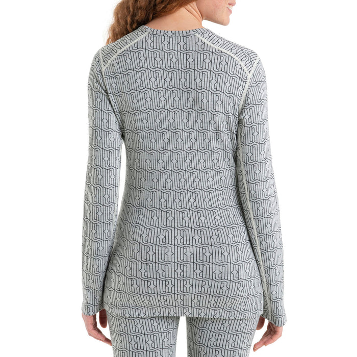 Icebreaker Merino 260 Vertex Long-Sleeve Crew - Women's Snow/Black