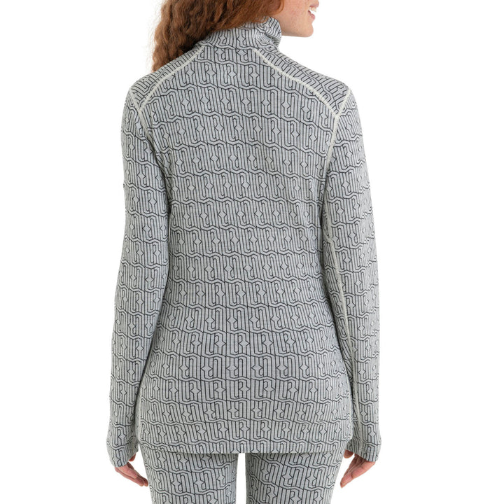 Icebreaker Merino 260 Vertex Long-Sleeve Half Zip Top - Women's Snow/Black